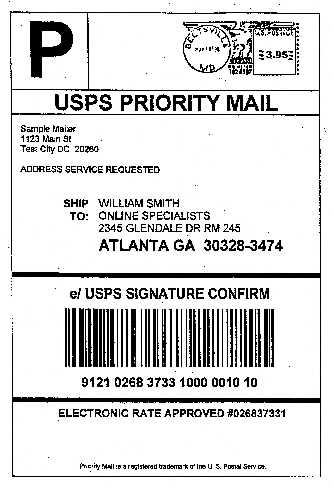 Domestic Mail Manual S919 Signature Confirmation