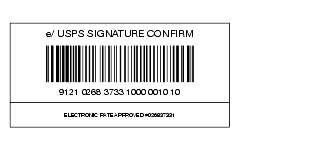 Shows an electronic service option identification label.