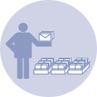 This graphic is a symbolic representation of a large business mailer.