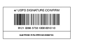 Shows an electronic service option identification label. (click for larger image)
