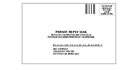 Shows the format elements for Permit Reply Mail label as described in the accompanying text. (click for larger image)