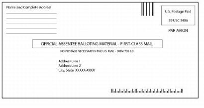 Exhibit 8.2.5 Balloting Material Formats - Envelope