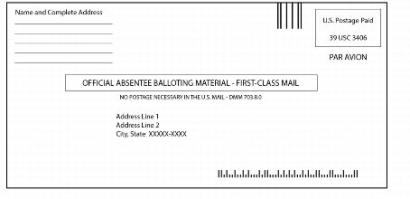 Exhibit 8.2.5 Ballot Mail Formats - Envelope
