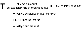 Picture of postage-due formula