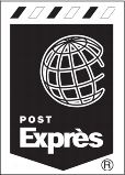 Post Expres label.
