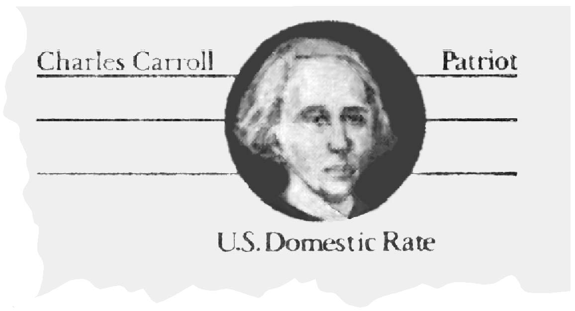 Graphic illustrates the stamp described in the text below it.
