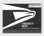 This is a graphic of Priority Mail container as described in the text.  
