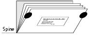 This graphic shows a folded booklet basis weight 20 pounds as described in the text.