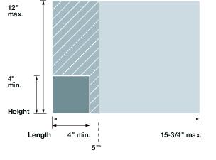 This graphic shows an example of rigidity thickness.  Minimum thickness is 0.009 inches and maximum thickness is 1 � inches.