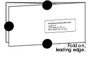 This graphic shows a folded self-mailer basis weight 75 pounds as described in the text.