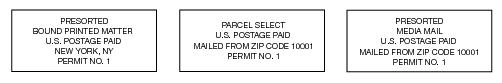 This graphic shows Package Services Permit Imprints.