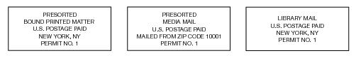 This graphic shows Package Services Permit Imprints.