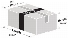 Priority mail dimensional weight for rectangular shaped parcels to zone 5-8. Rectangular box showing dimensions for length, width, and height.