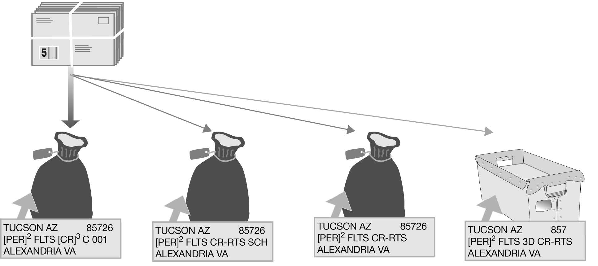 Optional carrier route preparation for periodicals nonbarcoded flats.