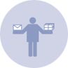 This graphic is a symbolic representation of a small business mailer.