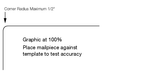 Shows the maximum corner radius for parcels.. (enlarged image)