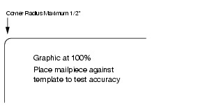 Shows the maximum corner radius for parcels.. (click for larger image)