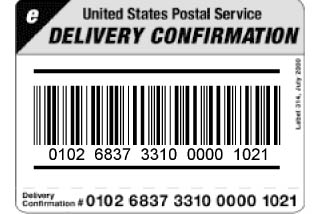 Shows Label 314, Delivery Confirmation.