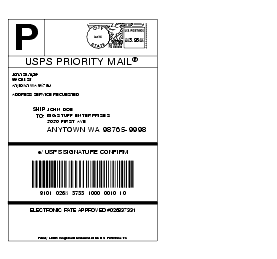 Shows an electronic service option identification label.