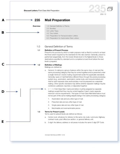 This graphic is an example of a typical page and shows the major elements on a page as described in the text below.