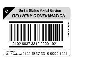 Shows Label 314, Delivery Confirmation. (click for larger image)