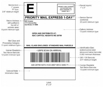 Exhibit 18.5.11 NDC Address Label