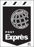 Post Expres label. Post Expres label.