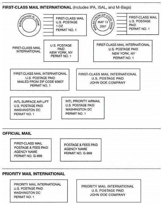 Indicia Formats