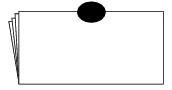 This graphic shows a folded self-mailer basis weight 24 pounds as described in the text.