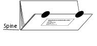 This graphic shows a folded booklet basis weight 20 pounds as described in the text.