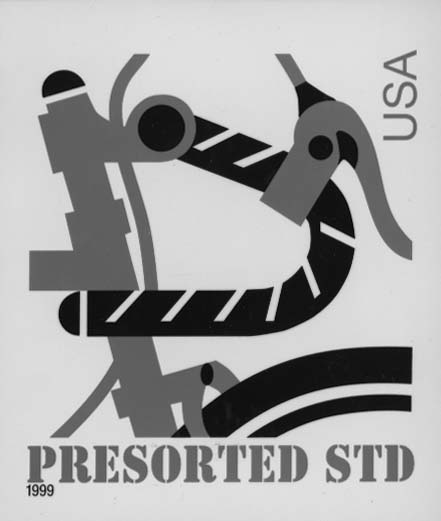 Graphic illustrates the stamp described in the text below it.