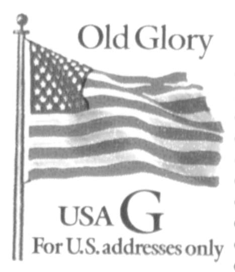 Graphic illustrates the stamp described in the text below it.