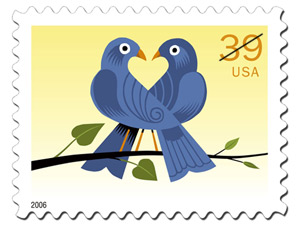 Graphic illustrates the stamp described in the text below it.