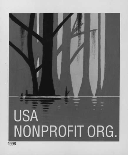 Graphic illustrates the stamp described in the text below it.