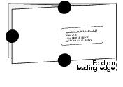 This graphic shows a folded self-mailer basis weight 75 pounds as described in the text.