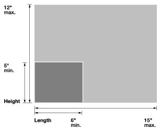 This graphic shows the physical standards for Automated Flat Processing as described in the text.