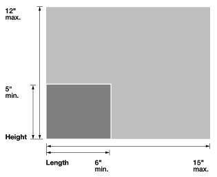 This graphic shows the physical standards for Automated Flat Processing as described in the text.