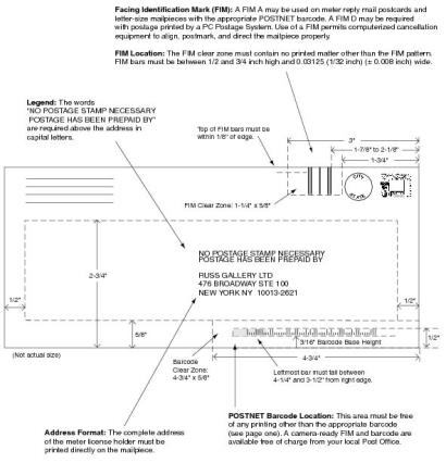 Layout guidelines for meter reply mail