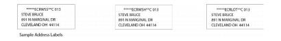 Sample Address Labels Sample Address Labels