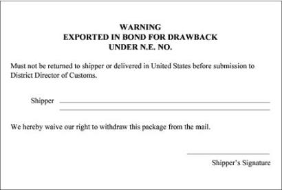 waiver of right to withdraw the package